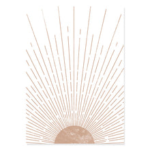 Cargar imagen en el visor de la galería, Boho geométrico abstracto sol naciente Arco Iris Beige lienzo pintura pared imágenes artísticas carteles impresión Interior sala de estar decoración del hogar
