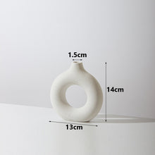 Load image into Gallery viewer, NIFLHEIM Donuts Flower Pot Nordic Circular Hollow Ceramic Vase Home Decoration Accessories Office Desktop Living Room Interior
