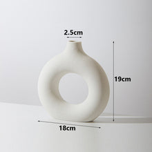Load image into Gallery viewer, NIFLHEIM Donuts Flower Pot Nordic Circular Hollow Ceramic Vase Home Decoration Accessories Office Desktop Living Room Interior
