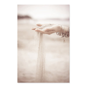 Modern Abstract Boho Beige White Line Wall Art Minimalist Canvas Paintings Posters Print Picture Living Room Home Interior Decor