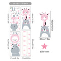 Cartoon Baby Height Measurement Lion Hippo Rainbow Wall Sticker Nursery Vinyl Wall Decals Kids Room Interior Home Decor Gifts