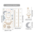 Cartoon Baby Height Measurement Lion Hippo Rainbow Wall Sticker Nursery Vinyl Wall Decals Kids Room Interior Home Decor Gifts