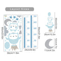 Cartoon Baby Height Measurement Lion Hippo Rainbow Wall Sticker Nursery Vinyl Wall Decals Kids Room Interior Home Decor Gifts