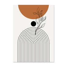 Cargar imagen en el visor de la galería, Pósteres bohemios de línea abstracta de arcoíris y Beige, pintura en lienzo, imágenes artísticas impresas para pared, decoración Interior del dormitorio, sala de estar y hogar
