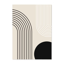 Cargar imagen en el visor de la galería, Pósteres bohemios de línea abstracta de arcoíris y Beige, pintura en lienzo, imágenes artísticas impresas para pared, decoración Interior del dormitorio, sala de estar y hogar
