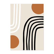 Cargar imagen en el visor de la galería, Pósteres bohemios de línea abstracta de arcoíris y Beige, pintura en lienzo, imágenes artísticas impresas para pared, decoración Interior del dormitorio, sala de estar y hogar
