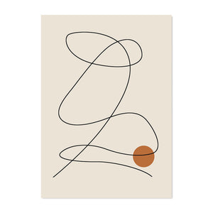 Pósteres bohemios de línea abstracta de arcoíris y Beige, pintura en lienzo, imágenes artísticas impresas para pared, decoración Interior del dormitorio, sala de estar y hogar