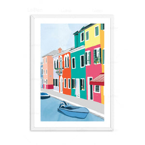 Anime Cartoon City Landscape Poster Prints Morocco Dubai Japan Travel Wall Art Canvas Pictures for Home Decor Interior Paintings
