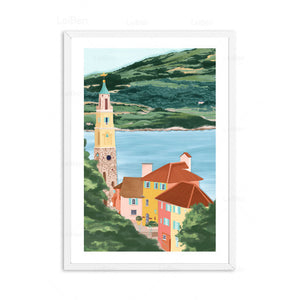 Anime Cartoon City Landscape Poster Prints Morocco Dubai Japan Travel Wall Art Canvas Pictures for Home Decor Interior Paintings