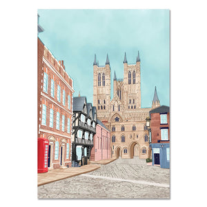 Anime Cartoon City Landscape Poster Prints Morocco Dubai Japan Travel Wall Art Canvas Pictures for Home Decor Interior Paintings