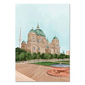 Anime Cartoon City Landscape Poster Prints Morocco Dubai Japan Travel Wall Art Canvas Pictures for Home Decor Interior Paintings